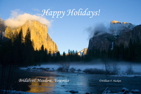 Bridalveil Meadow, winter, Yosemite National Park, California