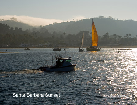 Sunset, Santa Barbara Harbor