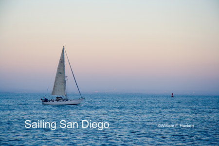 Sailing San Diego at Sunset