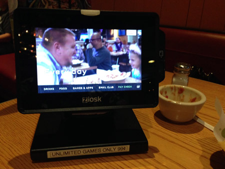 Ziosk iPhone 5 snapshot from Chili's in Livermore, California