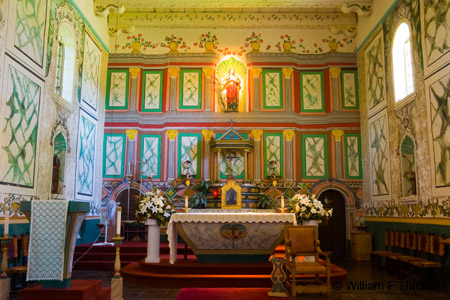 Main altar, Missioin Santa Inés, Solvang, California